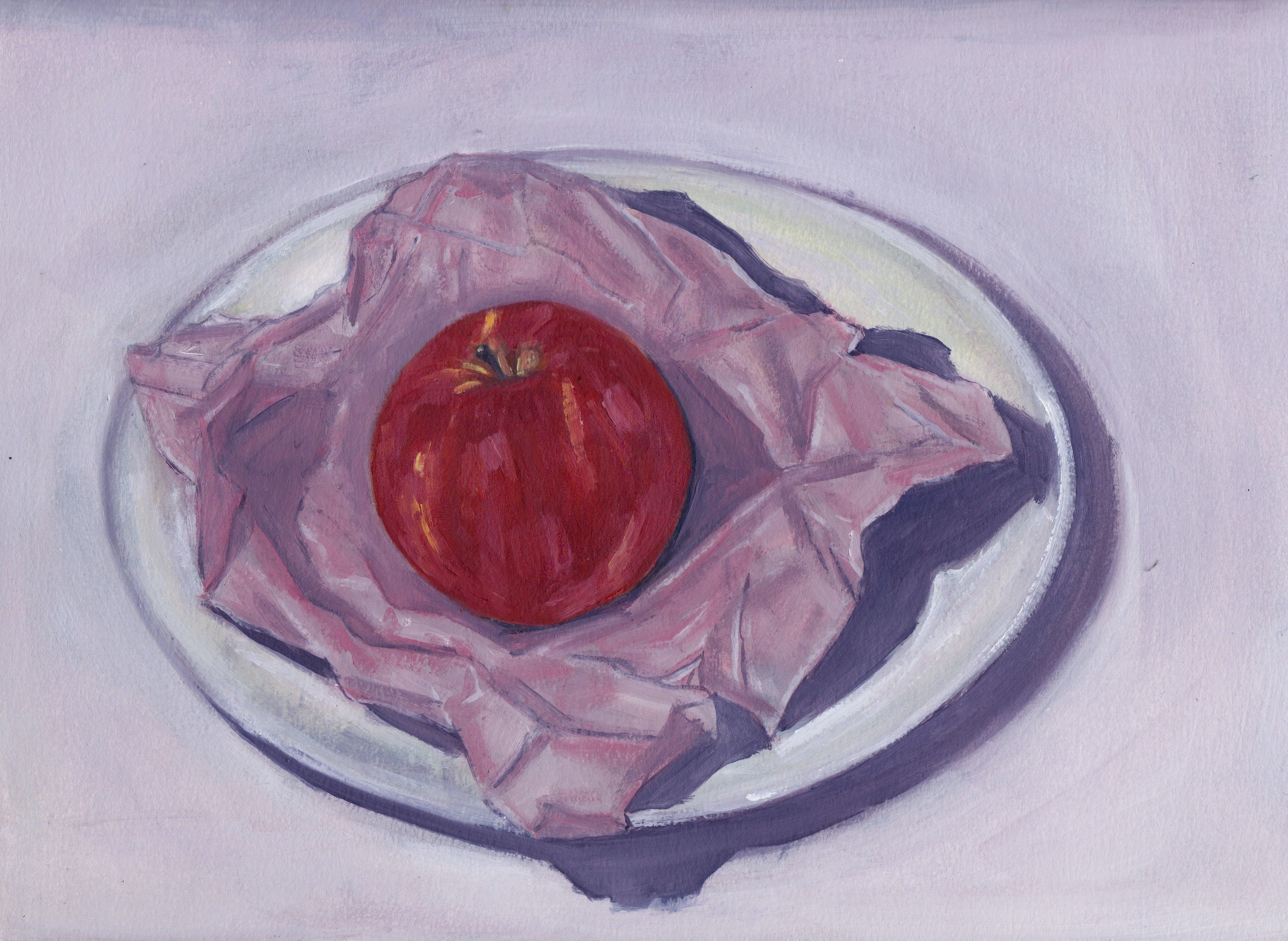 Pink Lady Apple Oil Painting