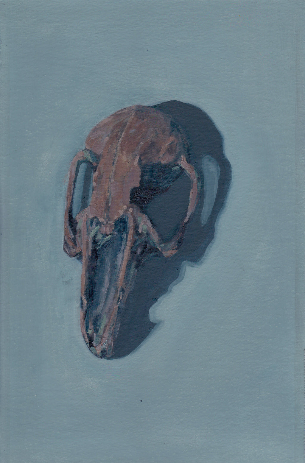 Rabbit Skull Oil Painting