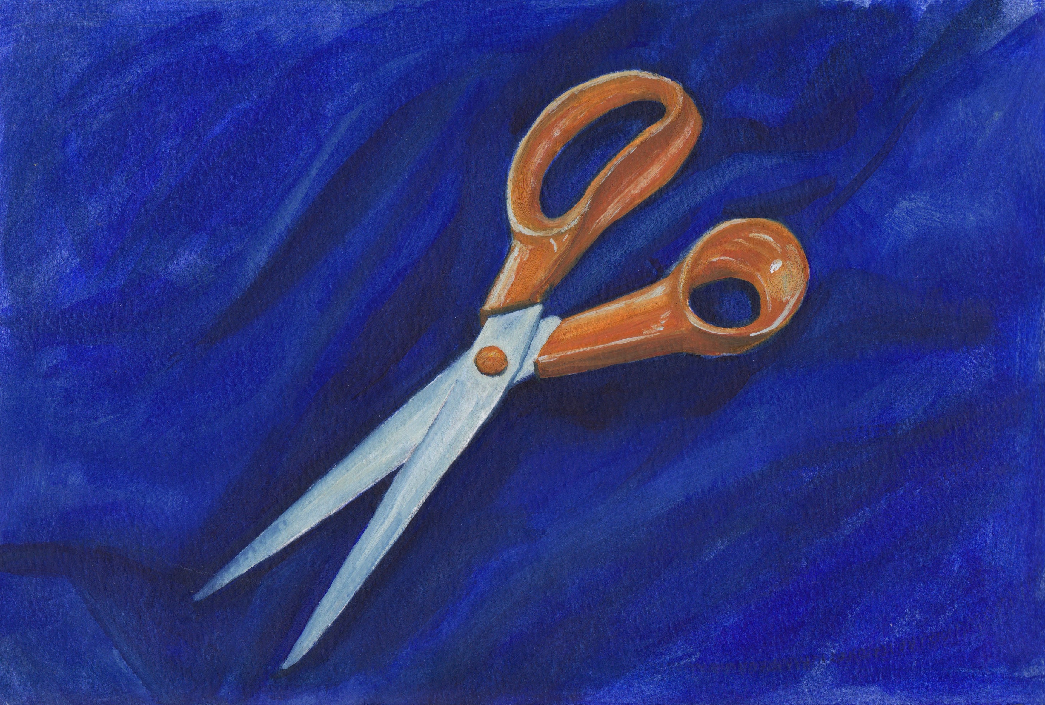 Scissors Oil Painting